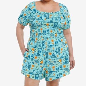 Disney Moana‎ Icons Smocked Romper Plus Size Hot Topic